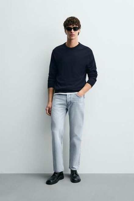 ZARA ДЖИНСЫ REGULAR FIT, ГОЛУБОЙ