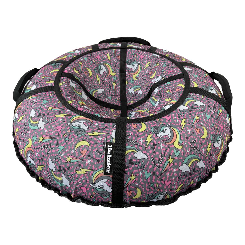 Тюбинг Hubster Люкс Pro S Единорог серый