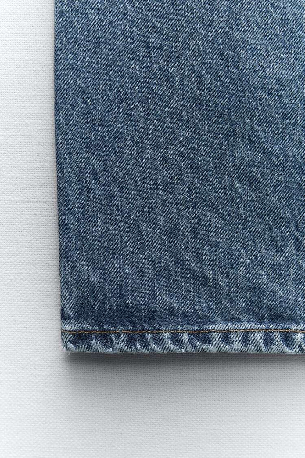 ZARA ДЖИНСЫ Z1975 SLIM С ВЫСОКОЙ ПОСАДКОЙ, ВЫЦВЕТШИЙ СИНИЙ