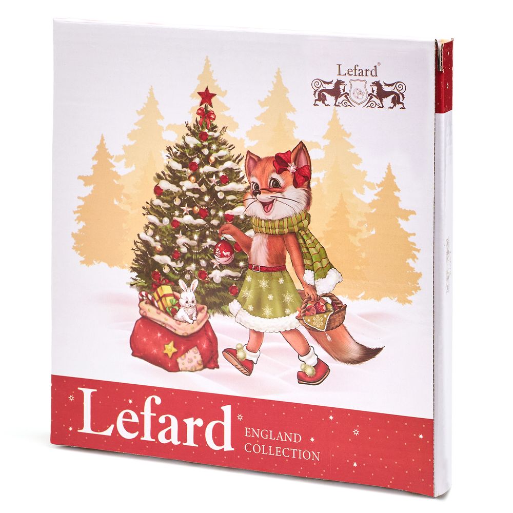 ТАРЕЛКА ЗАКУСОЧНАЯ LEFARD "ЕЛКА" 19 СМ КРАСНАЯ (КОР=18ШТ.)