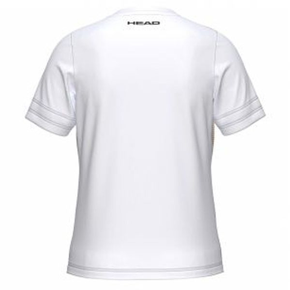 Футболка для девочки Head Girls Tie-Break II - white/tourquoise/apricot