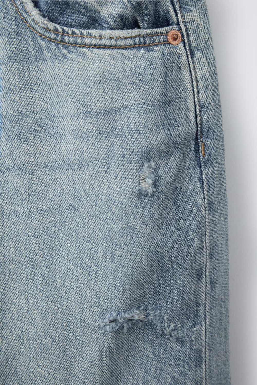 ZARA ДЖИНСЫ WIDE LEG, СИНИЙ