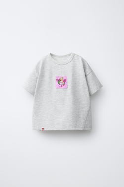 ZARA ФУТБОЛКА С ПРИНТОМ LEGO®, СЕРЫЙ МЕЛАНЖ