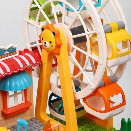 Конструктор для малышей Колесо обозрения парк развлечений 194 детали