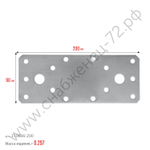 ЗУБР НКП-2.0 200х90х2 мм, нержавеющая крепежная пластина, Профессионал (310636-200)