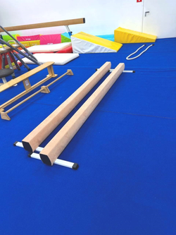 Бревно гимнастическое напольное обшитое искуственной кожей - 5м