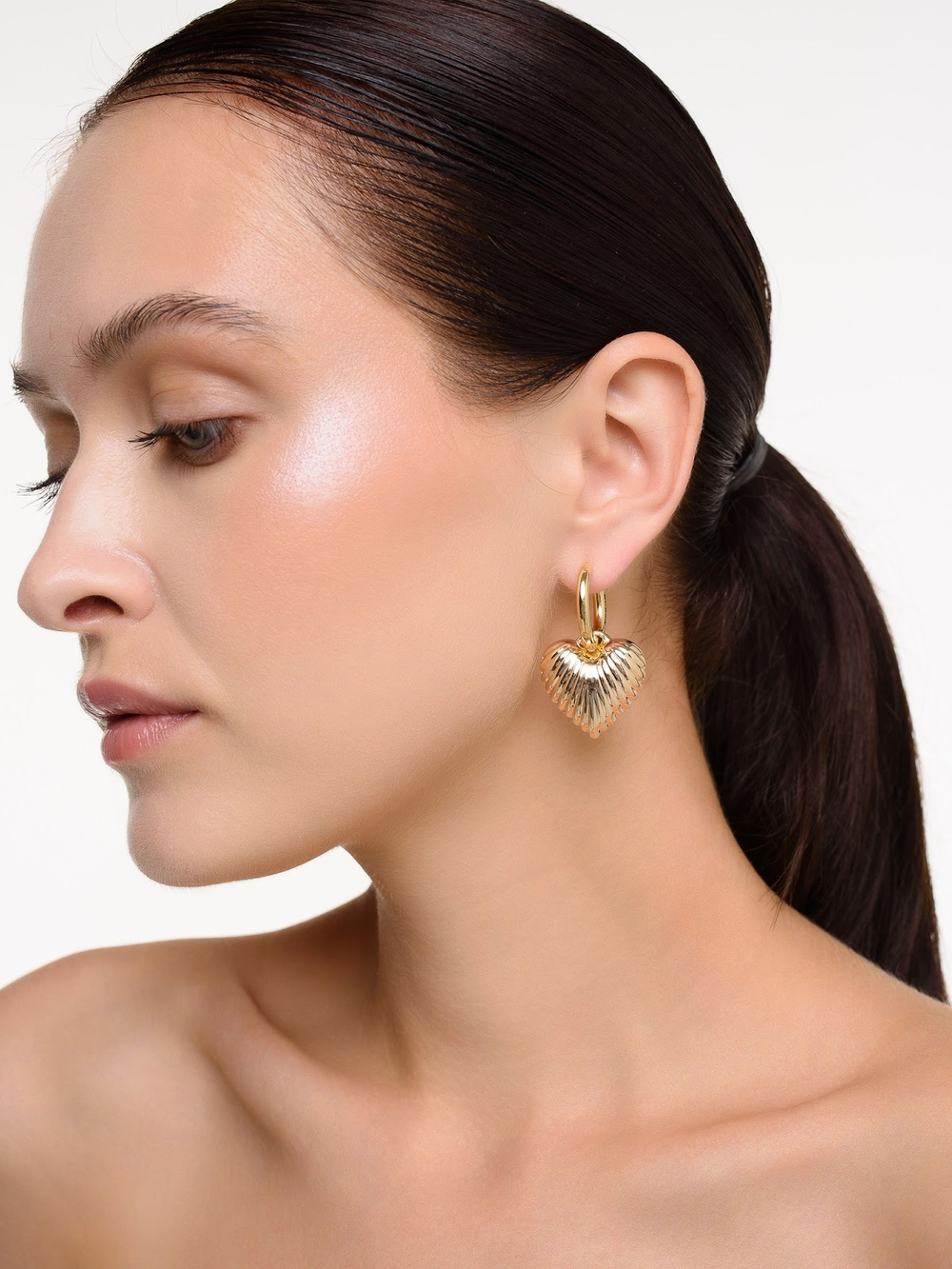 Cерьги "Ribbing Love" Gold