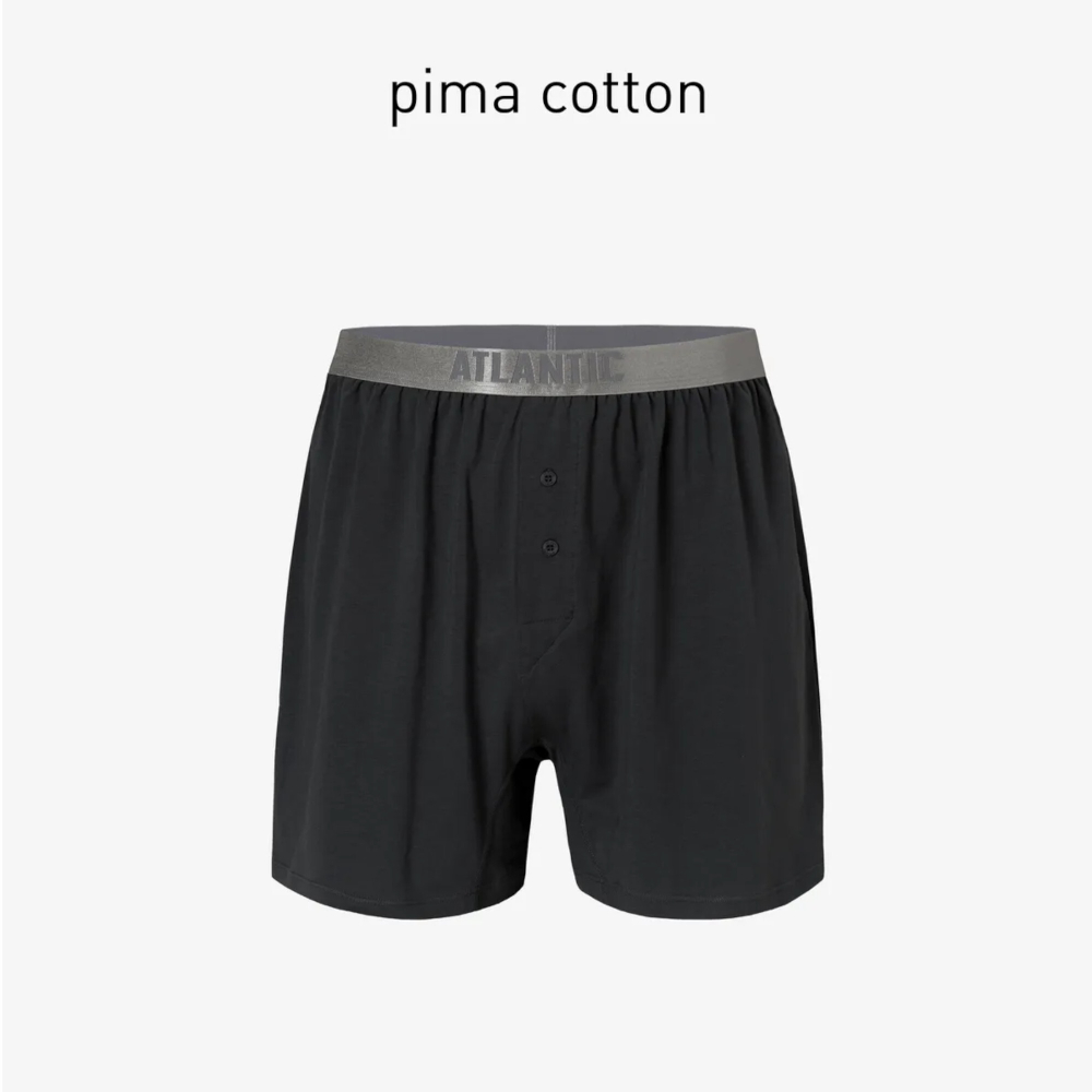 Мужские трусы боксеры графитовые ATLANTIC Pima Cotton BMB-005