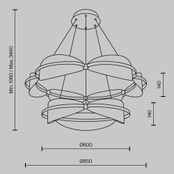 Подвесной светильник светодиодный Maytoni   MOD281PL-L80BS3K