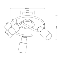 Спот Arte Lamp A4510PL-3SS