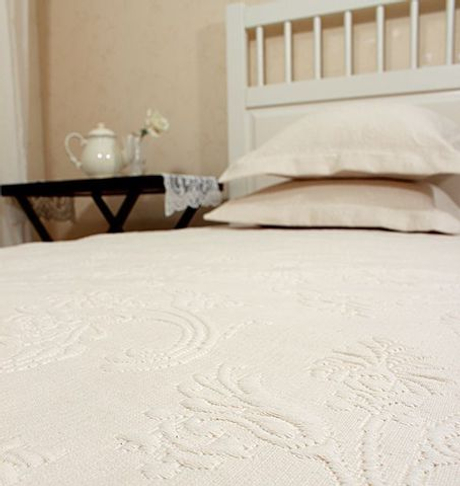 Покрывало 150x220 Luxberry Country с мережкой экрю