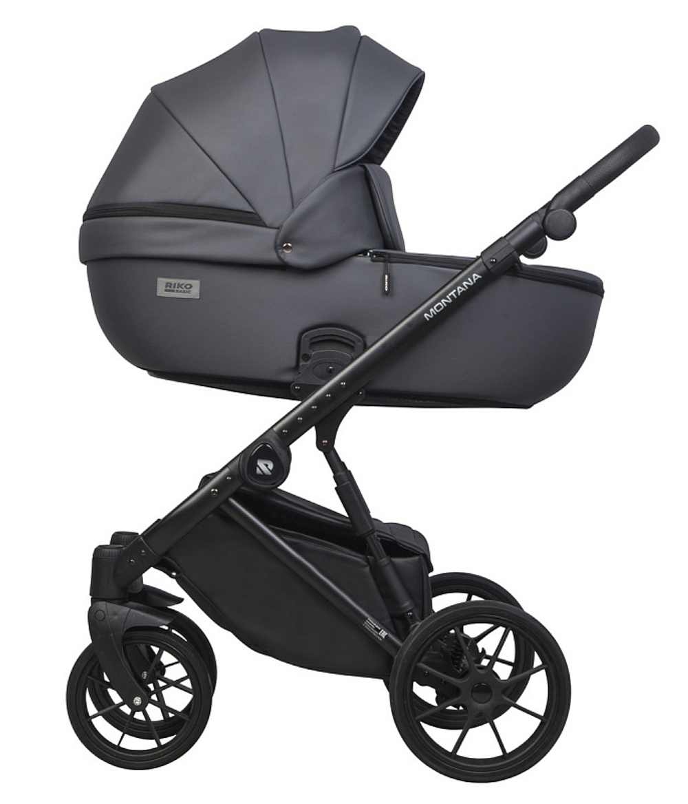 Детская коляска Riko Basic Montana Ecco 3 в 1 24 Graphite