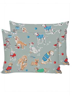 Наволочка комплект 2шт Сказка "Dogs on blue" 50х70 см, перкаль