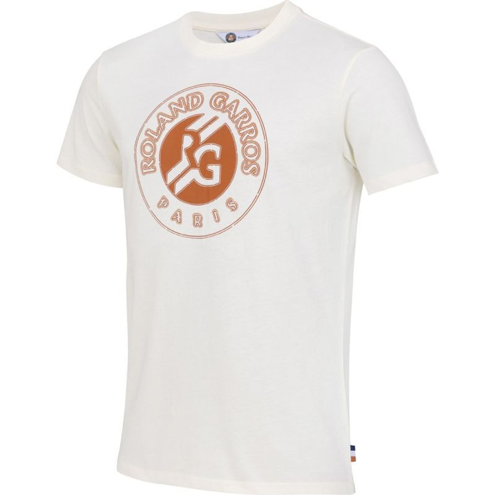 Теннисная футболка Roland Garros Big Logo - ecru