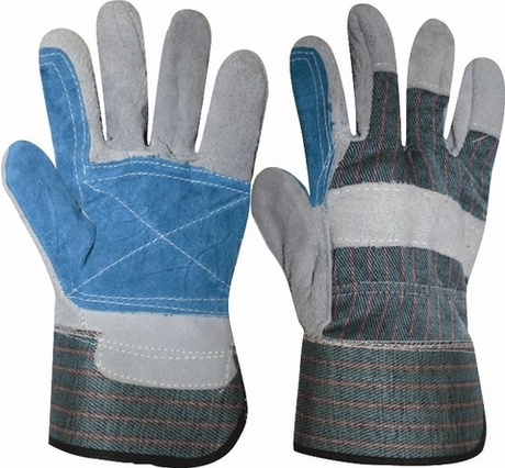Перчатки спилковые комбинированные "ДОКЕР" с укреплённым наладонником