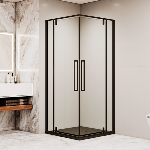 Душевой уголок с распашными дверями на петлях - RGW SV-33B (Прозрачное, 900x900)