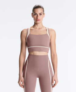 Oysho Топ Compressive, темно-сиреневый