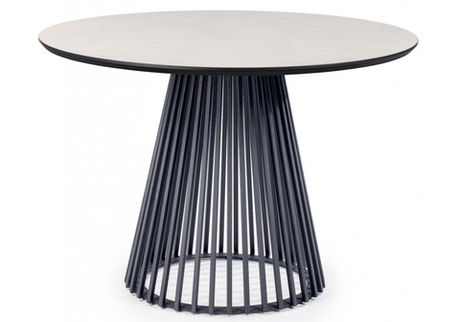 Керамический стол Woodville Нэнси 110 krater perla repose, черный