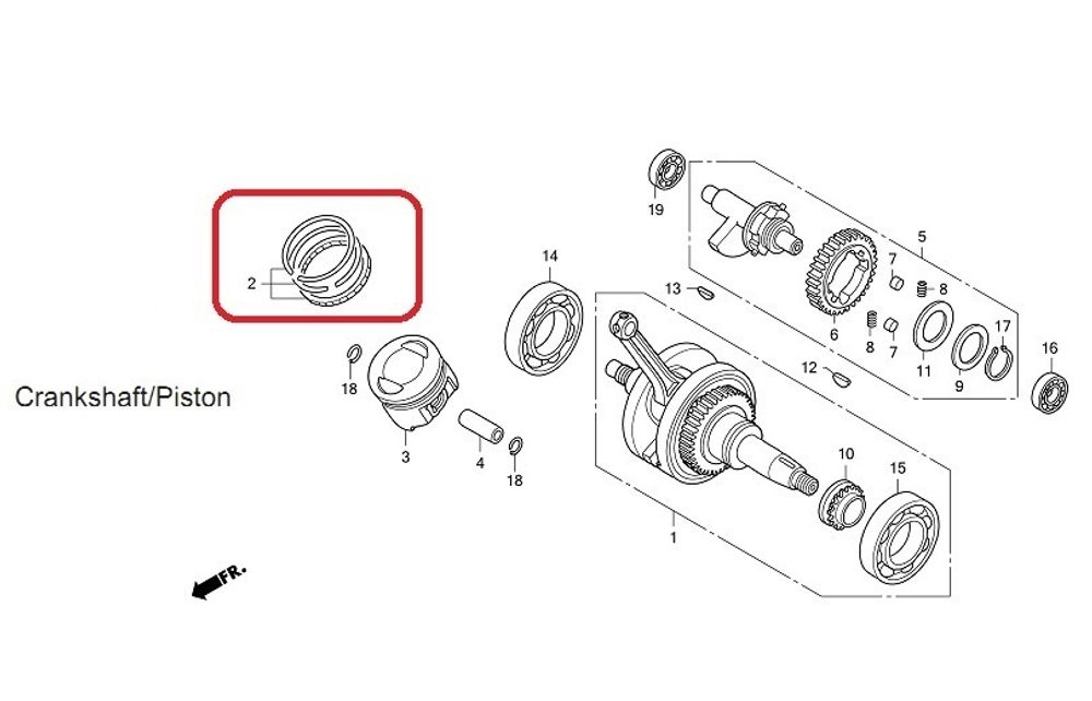 13021-KPP-900. RING SET, PISTON (0.25.).Honda CBR150