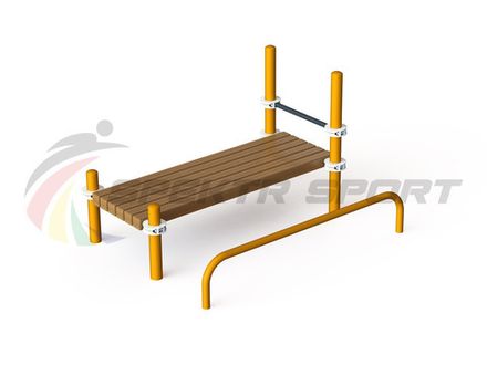 Лавочка Воркаут для пресса с упором для ног и перекладиной SP GTO-35_76mm 89