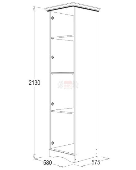 ОЛЬГА-1Н ШКАФ 1-НО ДВЕРНЫЙ ДЛЯ БЕЛЬЯ