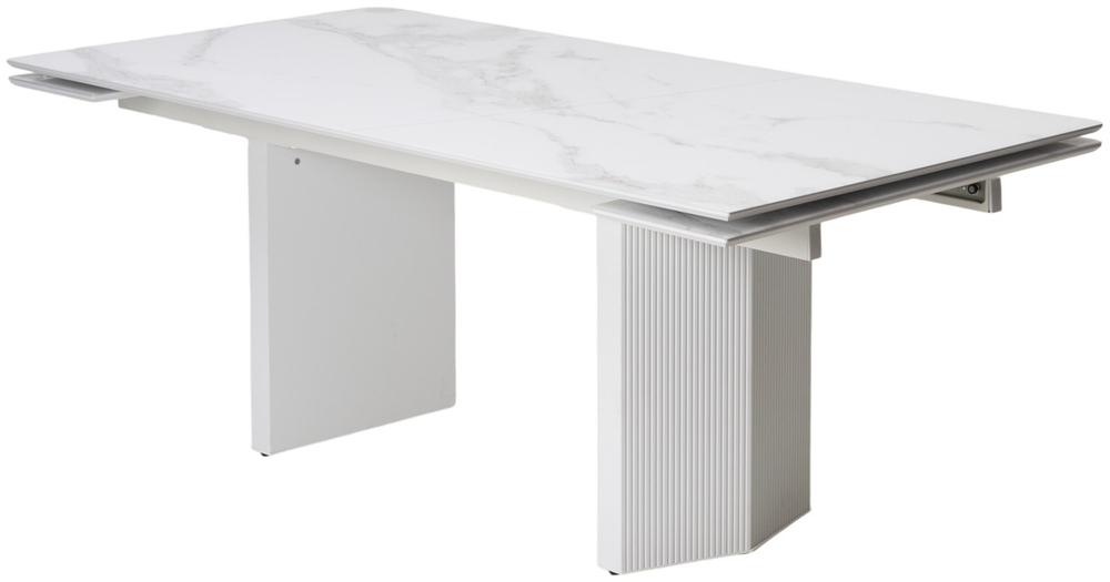 Стол М-City DISAUR Моцарт 200 Белый мрамор, стекло, Белый