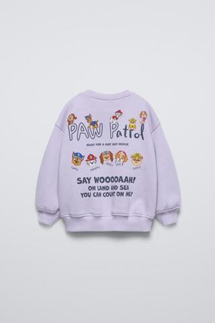 ZARA ТОЛСТОВКА С ПРИНТОМ «PAW PATROL»™, ЛИЛОВЫЙ