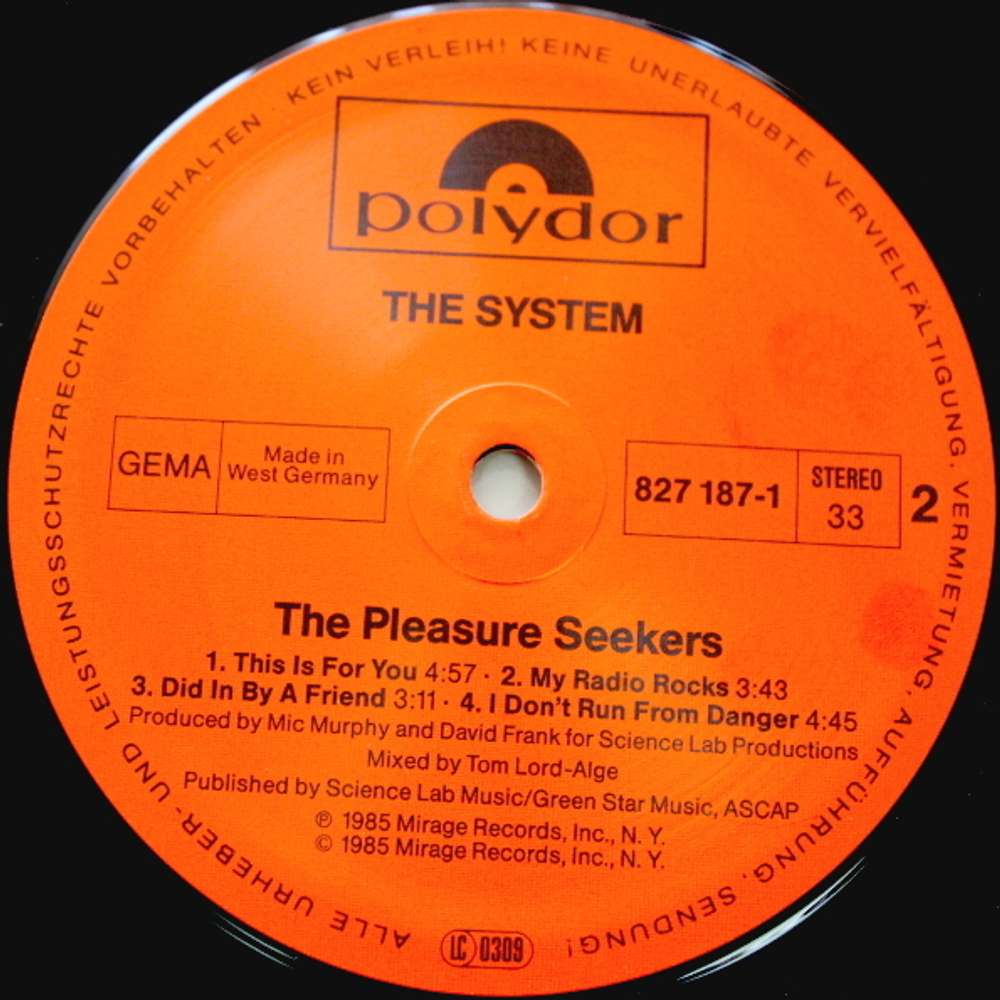 The System / The Pleasure Seekers (LP)