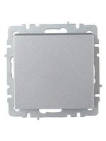 BRITE Выключатель 1-клавишный 10А ВС10-1-0-БрА алюминий IEK