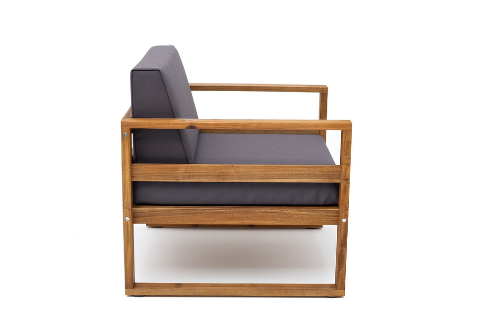 Кресло из акации Joygarden БУКА, темно-серый