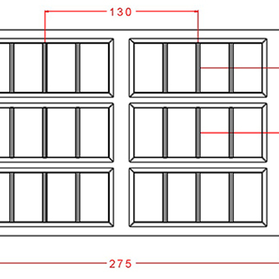 957-у | Форма для шоколада "Дубайские мотивы-3.0"(275х175 мм)