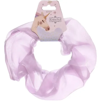 Резинка для волос «ПЕРСЕЯ», цвет лавандовый, d-14см (подвес Кокетка Единорог)