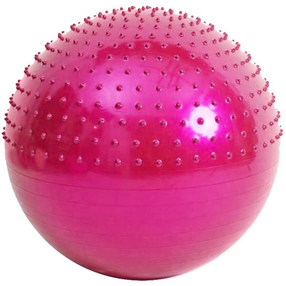 Фитбол Sportage полумассажный 75 см 1000гр ( с насосом), Фуксия