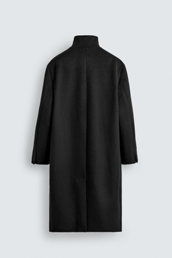 ZARA ПАЛЬТО ИЗ ШЕРСТИ, ЧЕРНЫЙ