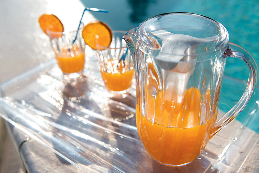 Кувшин с крышкой aqua, 1,7 л, акрил, прозрачный