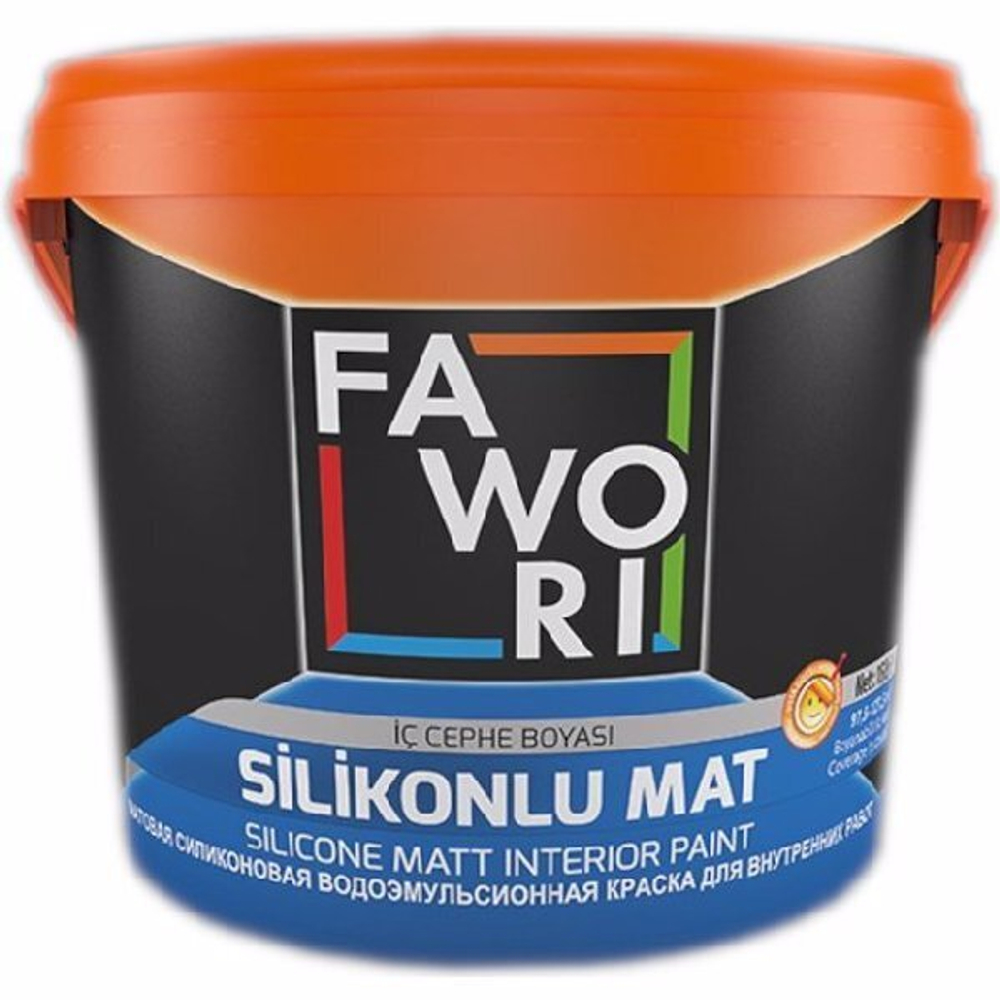 КРАСКА ВОДОЭМУЛЬСИОННАЯ FAWORI МАТОВАЯ СИЛИКОН (MIX 3) 7,5Л