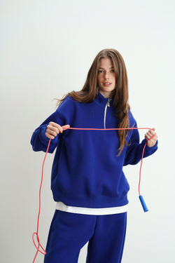 Олимпийка Zoe с начесом, синяя