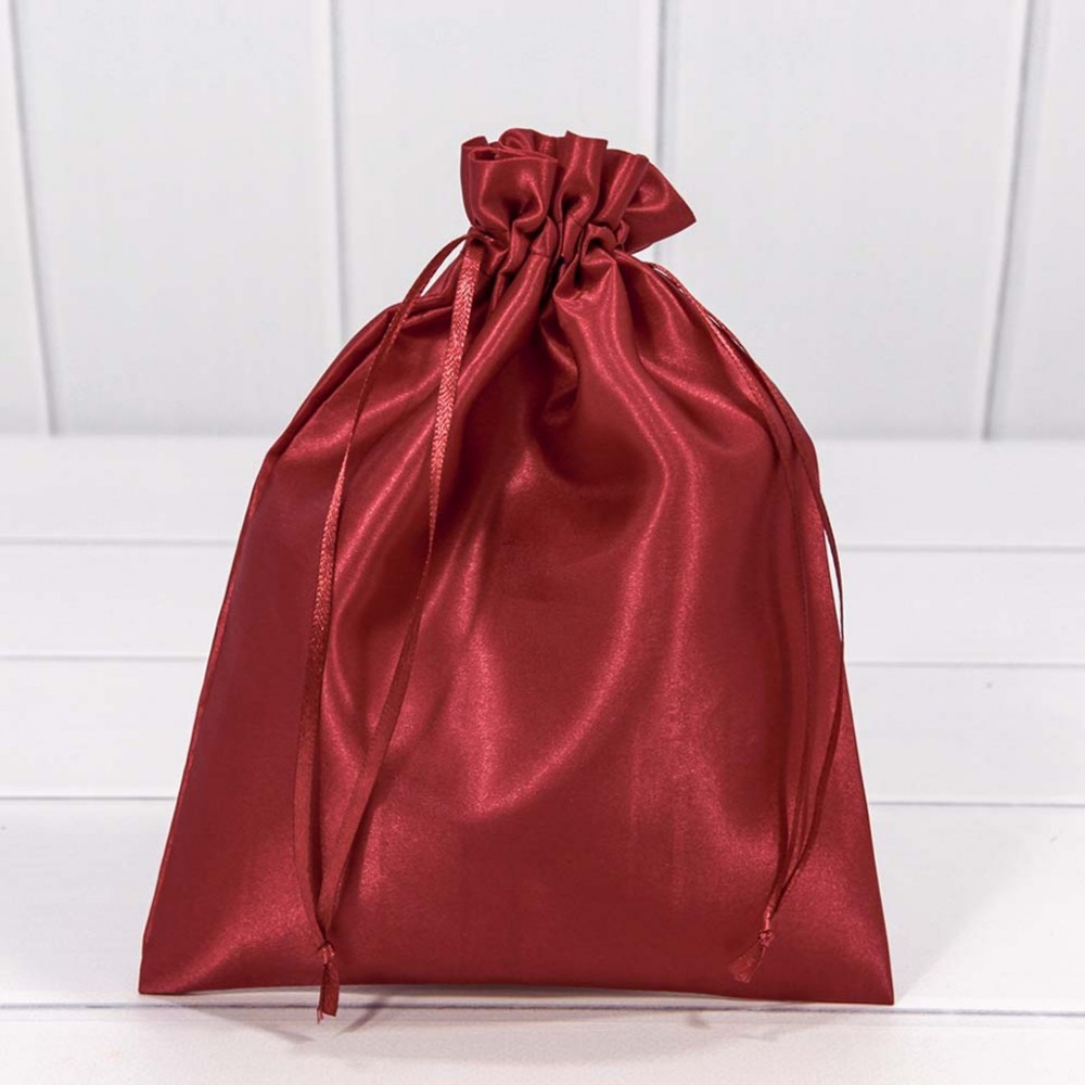 Мешочек 18х23см Атлас (Красный)