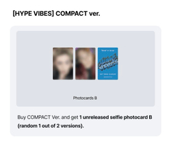 Альбом S.COUPS X MINGYU (SEVENTEEN) - HYPE VIBES (COMPACT Ver.)