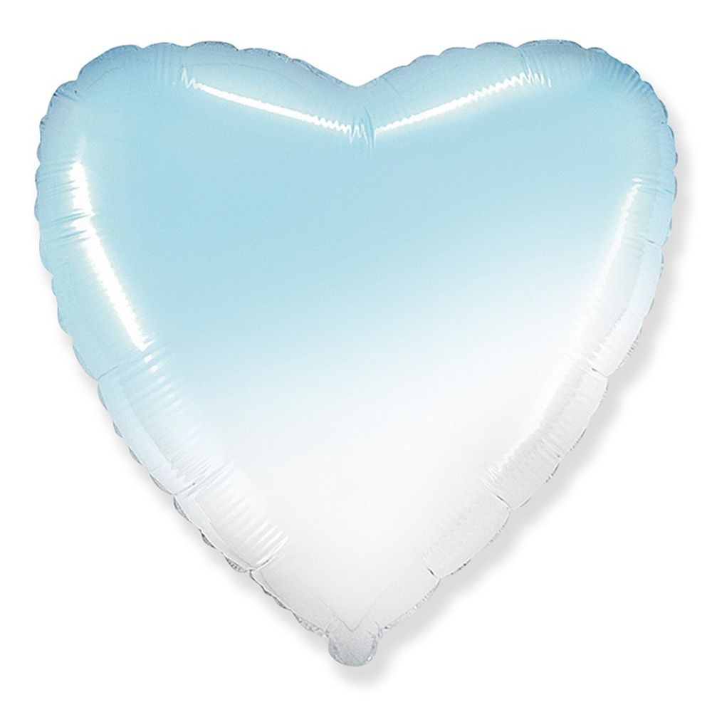 Шар &quot;Сердце&quot; Градиент голубой 70 см