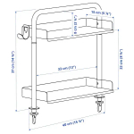 Письменный стол с регулировкой высоты - IKEA RELATERA/РЕЛАТЕРА ИКЕА, белый/зеленый