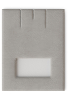 Вкладыш 08/наклонный/для серег/подвески/2 прорези/окошко для бирки/прорезь для нитки