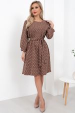 Платье Карина (бежевый/горох) Р11-2004/2 Nikol
