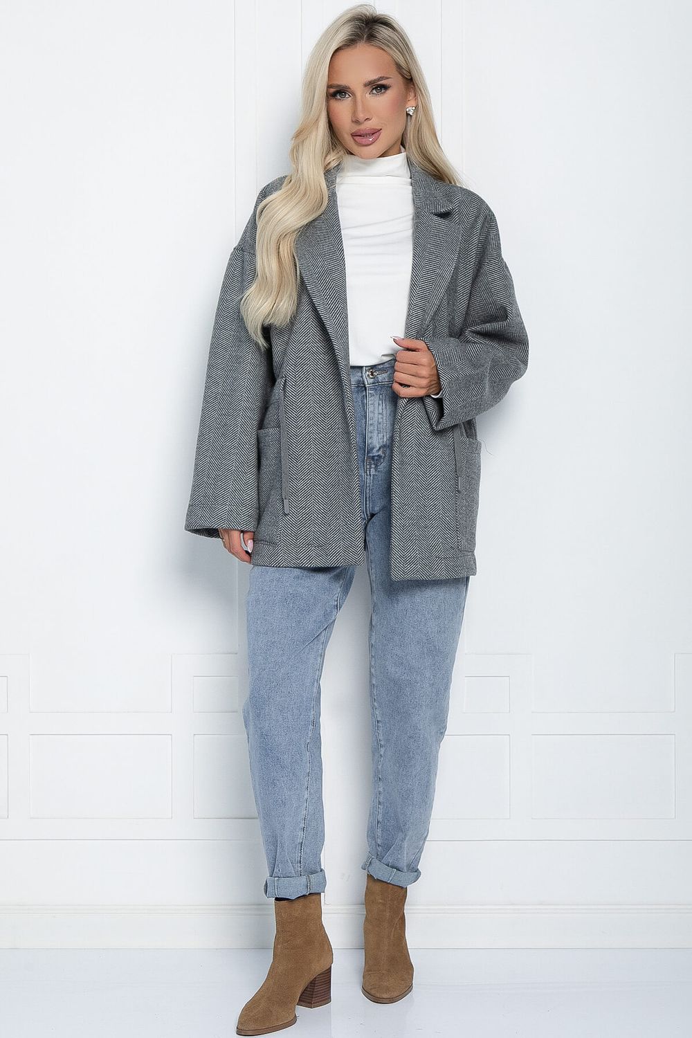 Пальто-пиджак (серое) Б11262 LT Collection