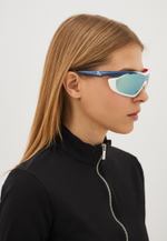 Спортивные очки 720armour Analog Pro / Matte Dark Grey Blue / Matte Neon Red Orange / Matte White Gasket / Smoke Full Blue White Lens