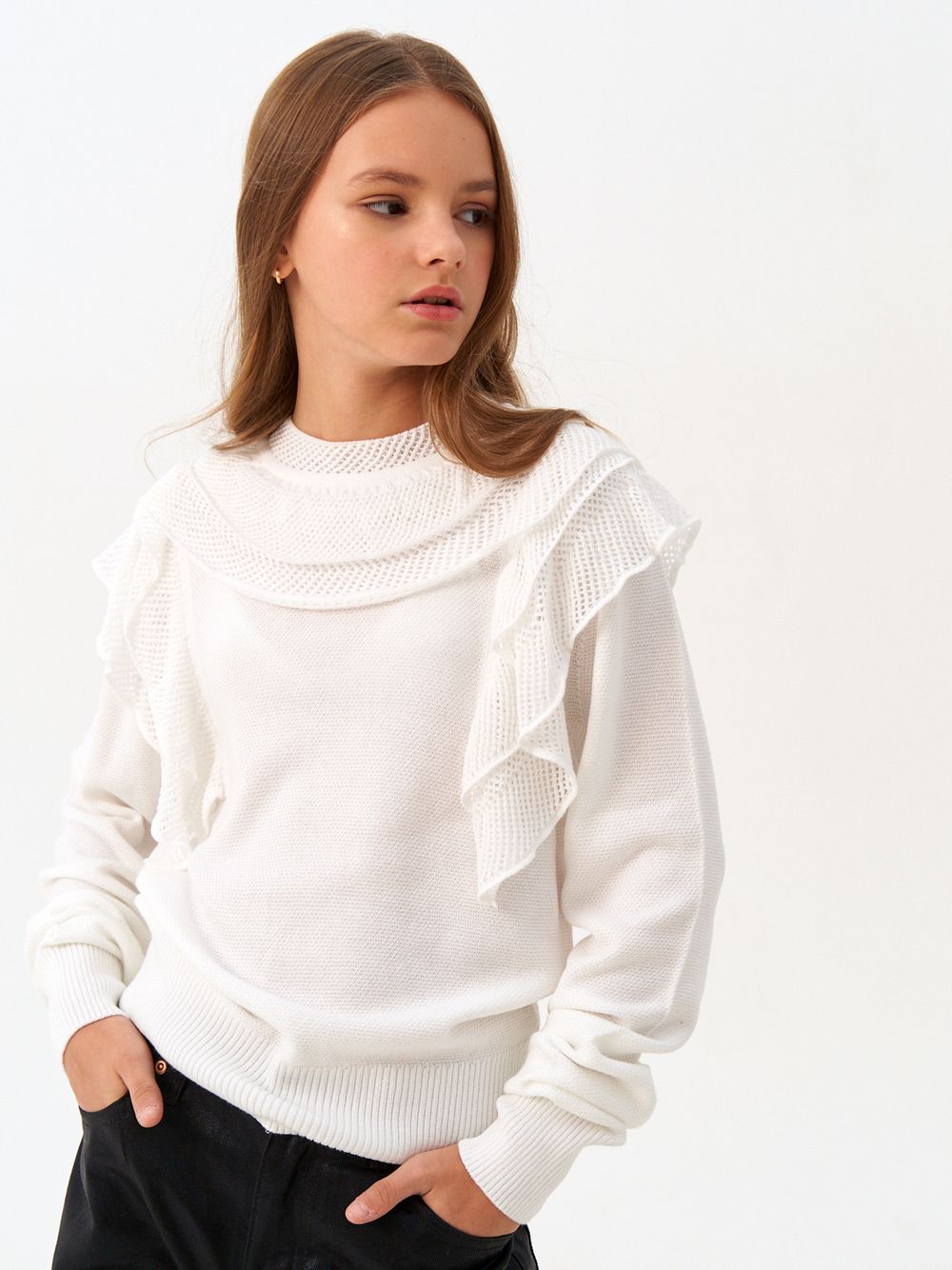 Джемпер для девочки AT1272 белый