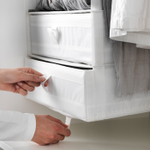 Ящик с отделениями IKEA SKUBB (СКАББ), Полиэстер, Белый, 44x34x11 см