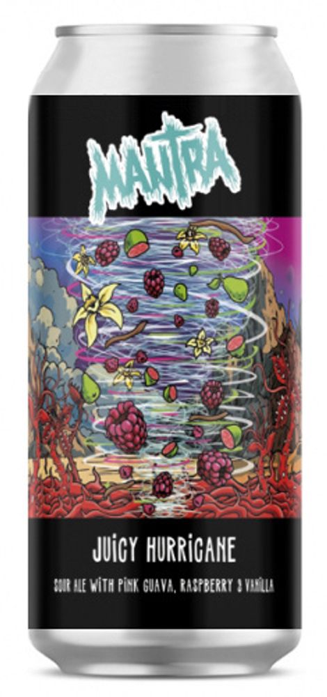 Пиво Мантра Джуси Харрикейн: Пинк Гуава &amp; Распберри / Mantra Juicy Hurricane: Pink Guava &amp; Raspberry 0.45 - банка