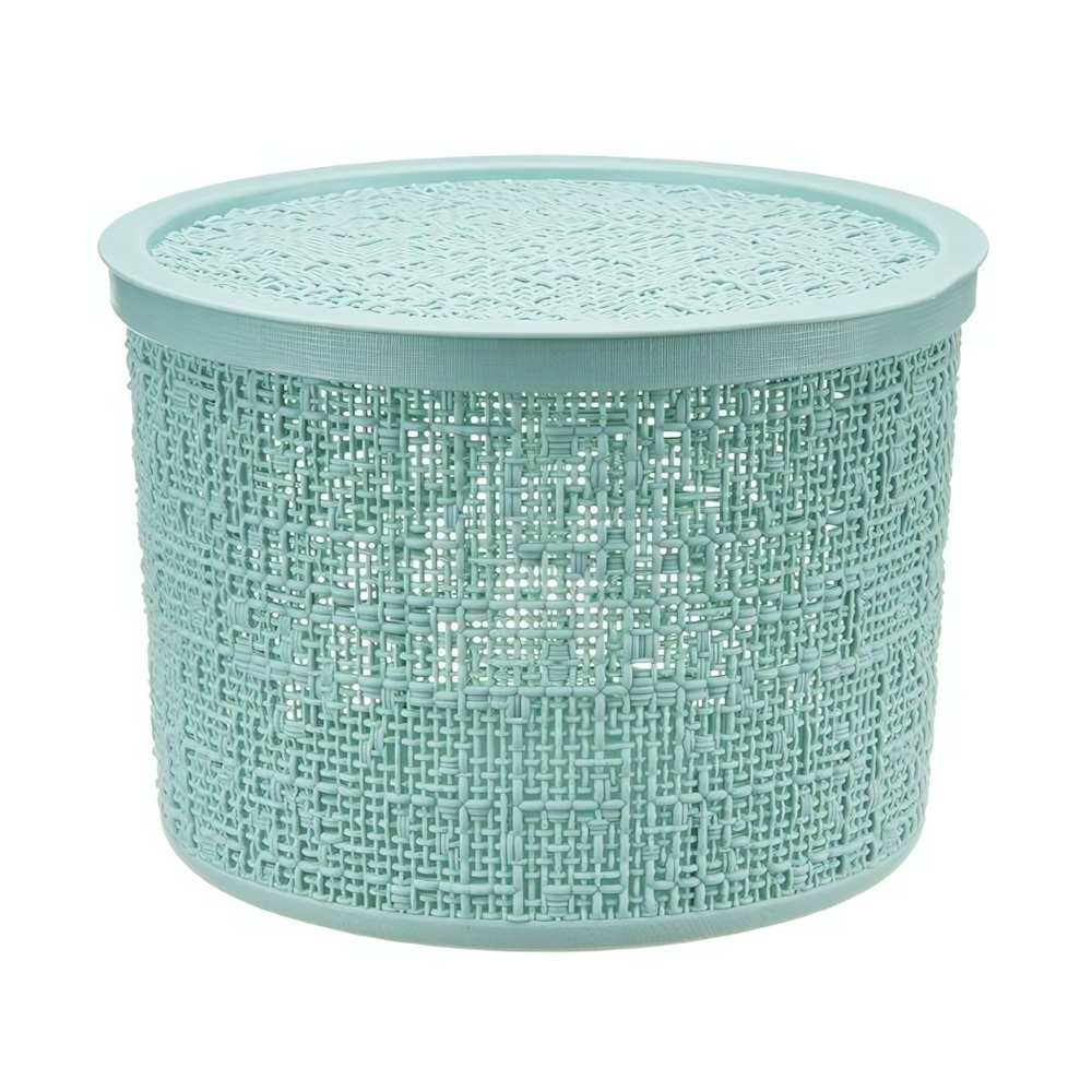 Коробка БЯЗЬ 4,5л с крышкой круглая D=22см М 2329