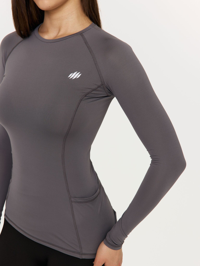 Лонгслив с длинным рукавом и карманами